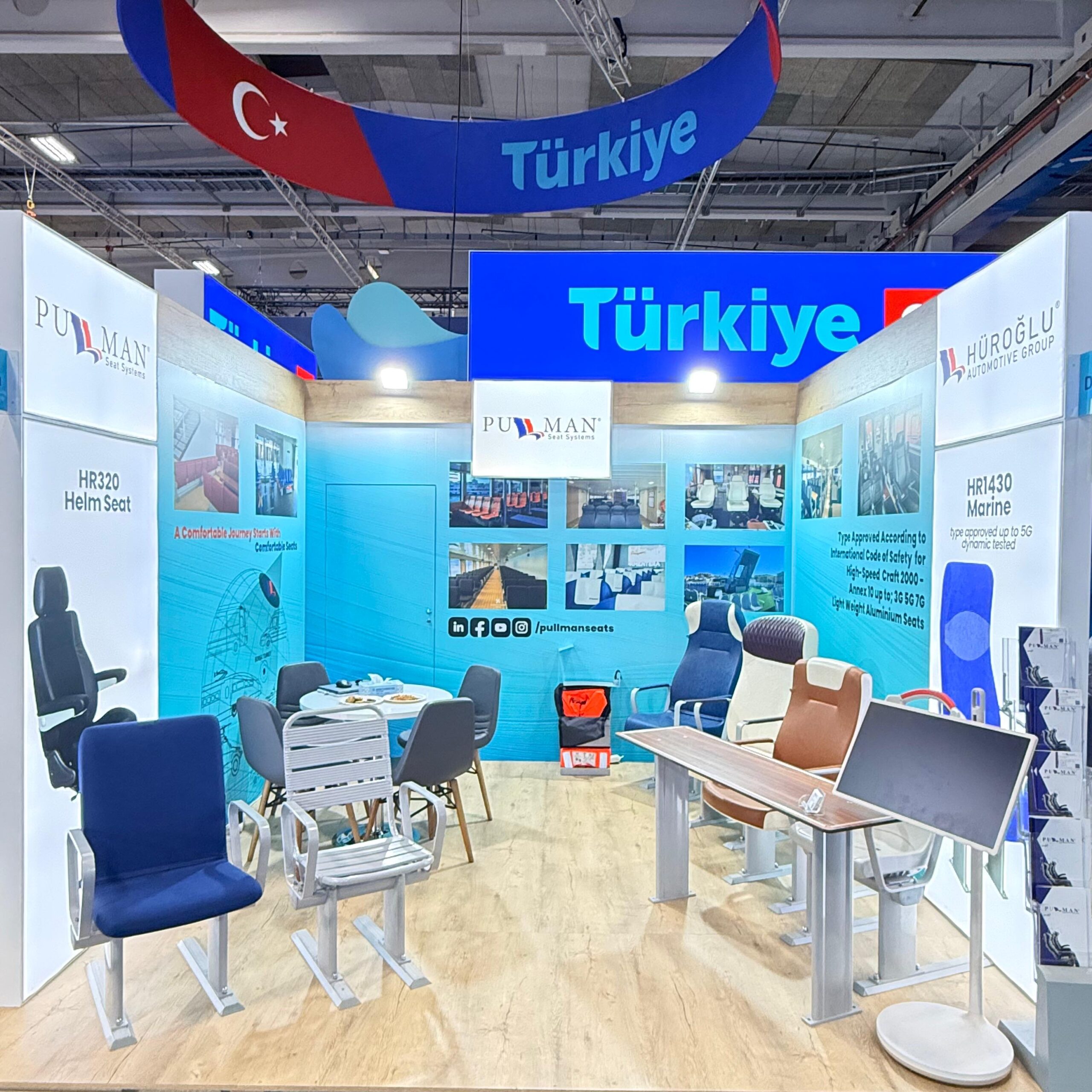 • Hüroğlu HR1470 modular marine seat display – Nor-Shipping 2025 Oslo